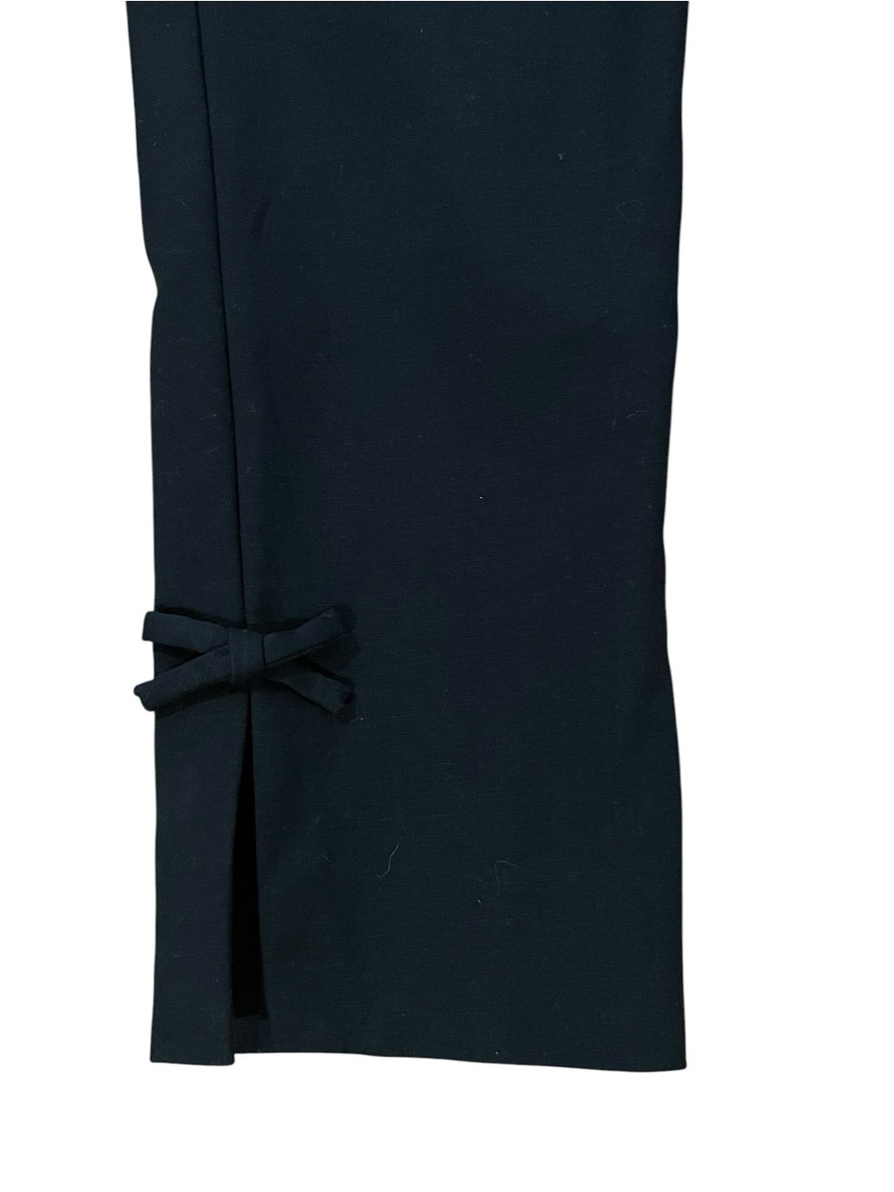 Kate Spade Grant Straight Leg Cropped Pants With Slits And Bows Black Size 4 - Picture 6 of 10